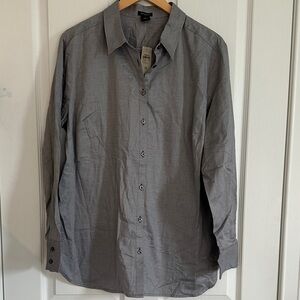 Ann Taylor Charcoal Dress Shirt NWT